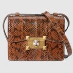 Gucci Brown Snakeskin Osiride Shoulder Bag