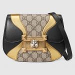Gucci GG Supreme and Leather Osiride Shoulder Bag