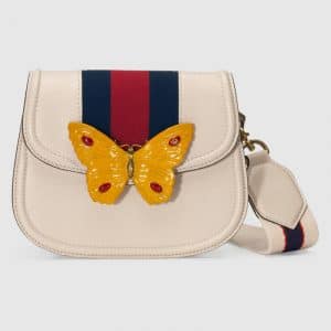 gucci white butterfly bag