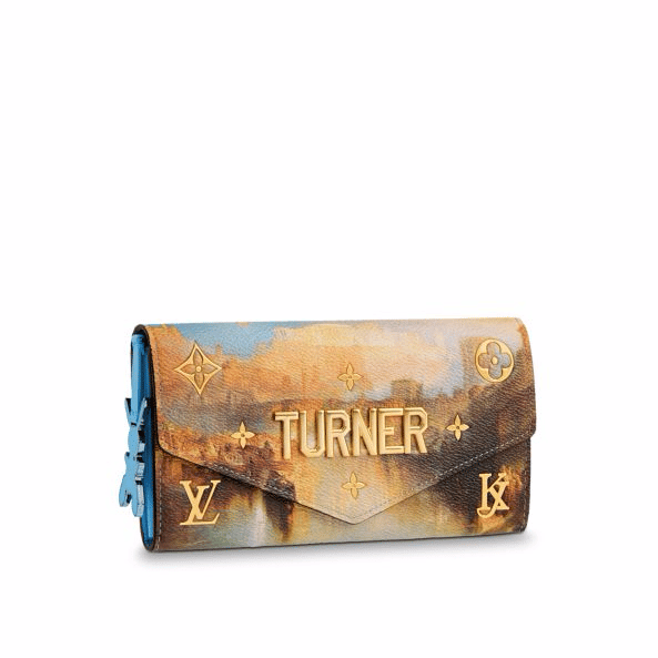 Louis Vuitton Clutch Monet Masters Jeff Koons Periwinkle