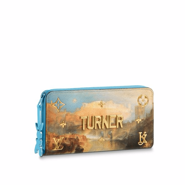 Periwinkle Calfskin Jeff Koons Masters Water Lilies Monet Sarah Wallet Gold  Hardware, 2017, Life is Beautiful: London, 2021