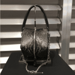Louis Vuitton Black Python Cube-Shaped Bag