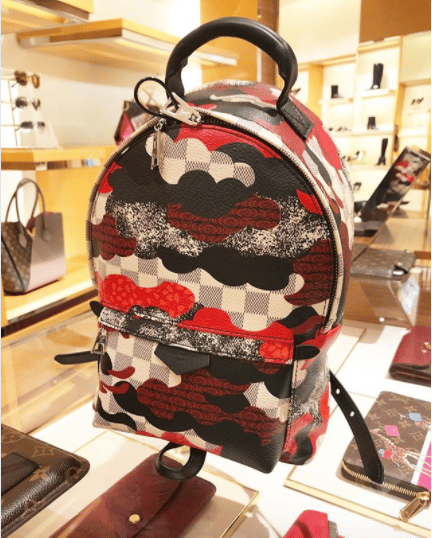 Louis Vuitton, Bags, Louis Vuitton Palm Springs Patchwork Waves In White Red  Black Damier