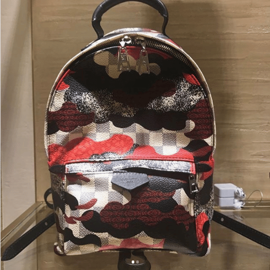 Red Louis Vuitton Patchwork Waves Damier Palm Springs PM Backpack –  Designer Revival