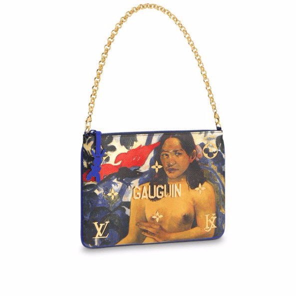 Louis Vuitton x Jeff Koons Neverfull Claude Monet Masters (Without Pouch)  MM Lavender Multicolor in Coated Canvas with Brass - US