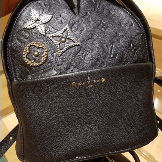 Louis Vuitton Sorbonne Backpack Pins Monogram Empreinte Leather Blue
