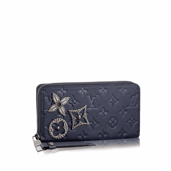 Louis Vuitton Marine Metal Monogram Empreinte with Pins Zippy Wallet