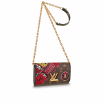 Louis Vuitton Monogram Canvas with Kabuki Stickers Twist Chain Wallet