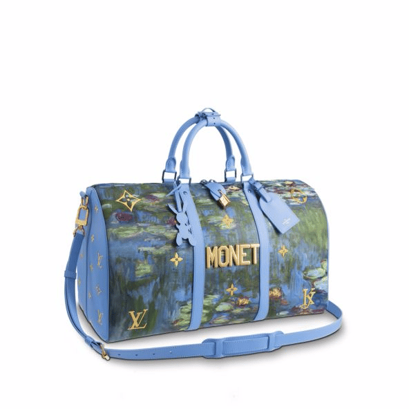 Louis Vuitton x Jeff Koons Neverfull Claude Monet Masters (Without Pouch)  MM Lavender Multicolor in Coated Canvas with Brass - US