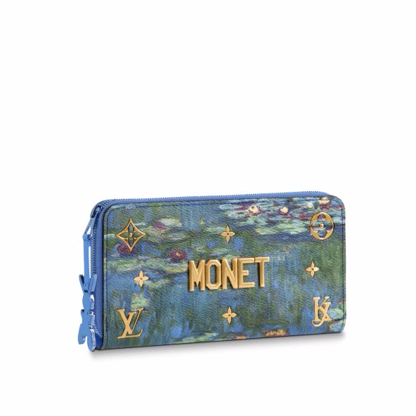 Louis Vuitton x Jeff Koons Neverfull Claude Monet Masters (Without Pouch)  MM Lavender Multicolor in Coated Canvas with Brass - US