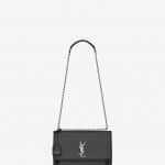 Saint Laurent Asphalt Gray Large Sunset Bag