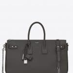 Saint Laurent Asphalt Gray Sac De Jour Souple Duffle 36 Bag