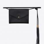 Saint Laurent Black Leather Envelope Belt Bag