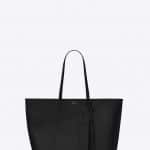 Saint Laurent Black Perforated Vintage Leather Shopping Bag