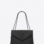 Saint Laurent Black Y Quilted Leather Medium Loulou Chain Bag
