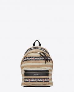 Saint Laurent Black/Ivory Berber Cloth Toy City Backpack Bag