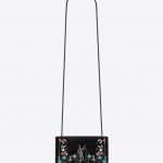 Saint Laurent Black/Multicolor Suede with Beads Kate Berber Pouch Bag