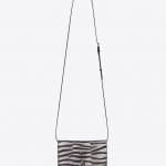 Saint Laurent Black/White Zebra-Stripe Ayers Kate Toy Bag