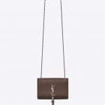 Saint Laurent Chocolate Small Kate Satchel with Adorned Tassel Bag