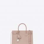 Saint Laurent Pink Crocodile-Embossed Baby Sac De Jour Bag