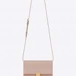 Saint Laurent Pink Leather/Suede Bellechasse Medium Bag