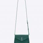 Saint Laurent Shiny Water-Green Y Quilted Leather Loulou Toy Bag