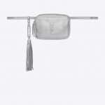 Saint Laurent Silver Patinated Leather Lou Belt Bag