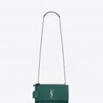 Saint Laurent Water Green Medium Sunset Bag