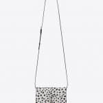 Saint Laurent White/Black Elaphe with Polka Dots Kate Toy Bag