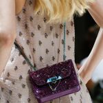 Valentino Purple Embellished Mini Demilune Shoulder Bag - Spring 2018