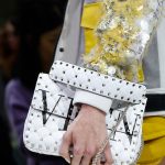 Valentino White Printed Rockstud Spike Bag - Spring 2018