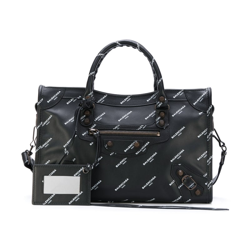 balenciaga logo print bag