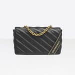 Balenciaga Black Blanket Chain Wallet Bag