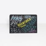 Balenciaga Black Graffiti Bazar Pouch Bag