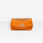 Balenciaga Orange Sanguine Chain Round S Bag