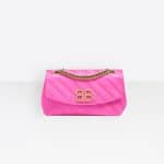 Balenciaga Rose Magenta Chain Round S Bag