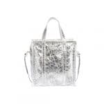 Balenciaga Silver Metallic Bazar Shopper S Bag