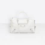 Balenciaga White/Black Classic City S Bag