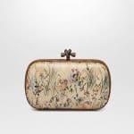 Bottega Veneta Botanical Print Python Chain Knot Clutch Bag