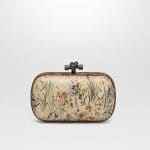 Bottega Veneta Botanical Print Python Knot Clutch Bag