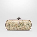 Bottega Veneta Botanical Print Python Stretch Knot Clutch Bag