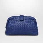 Bottega Veneta Cobalt Blue Intrecciato Nappa Top The Lauren 1980 Clutch Bag