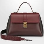 Bottega Veneta Dark Barolo Nappa Medium Piazza Bag