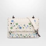 Bottega Veneta Mist Intrecciato Meadow Flower Baby Olimpia Bag