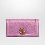 Bottega Veneta Twilight Intrecciato Nappa Top Knot Clutch Bag