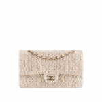 Chanel Beige/Ecru Tweed Classic Flap Medium Bag