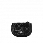 Chanel Black Coco Eyelets Small Flap Bag