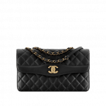 Chanel Black Lambskin Large Flap Bag