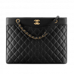 Chanel Black Lambskin Large Shopping Bag