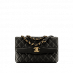 Chanel Black Lambskin Medium Flap Bag